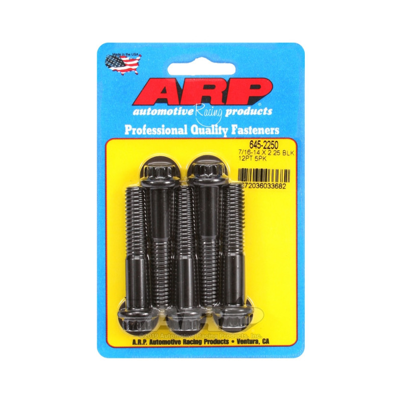Set de șuruburi și piulițe universale ARP 7/16-14 – Black Oxyde, 12 capete, x5 - ARP-645-2250 - 645-2250 - 3666618193922